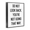 Stupell Industries Don't Look Back Motivational Framed Giclee, design by Lettered and Lined